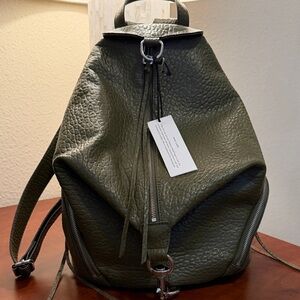 NWT - Rebecca Minkoff Julian Textured Olive Green Backpack - large